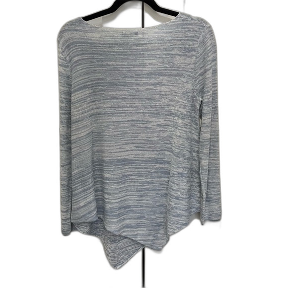 Joie Cashmere Blend Sweater Blue Asymmetrical Long Sleeve Scoop Neck Small - Picture 2 of 4